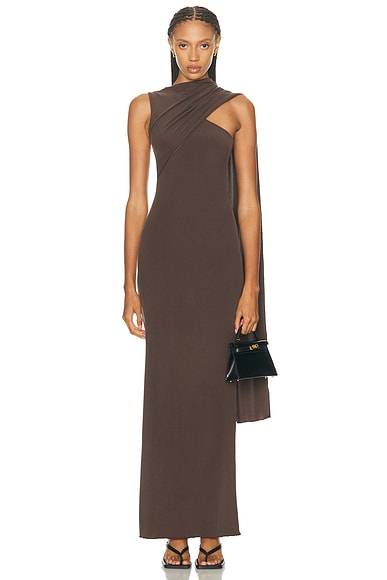 Aya Muse Cedar Dress in Dark Brown