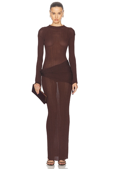 Aya Muse Steren Dress in Chocolate