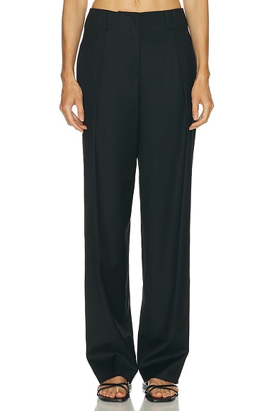 Aya Muse Side Seam Trouser in Black