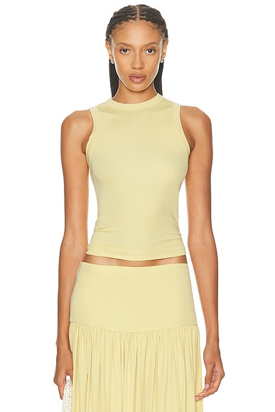 Aya Muse High Neck Tank Top in Buttercream