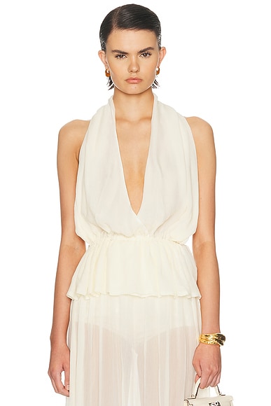 Aya Muse Palli Top in Ivory