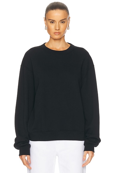 Aya Muse Everyday Crewneck Sweatshirt in Black