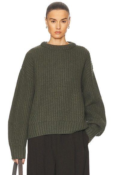 Aya Muse for FWRD Crewneck Sweater in Mountain Green