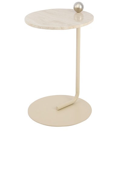 AYTM Castellum Side Table in Light Sand & Travertine