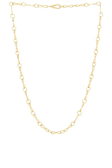 AZLEE Large Motif Chain Lariat Necklace in 18k Yellow Gold