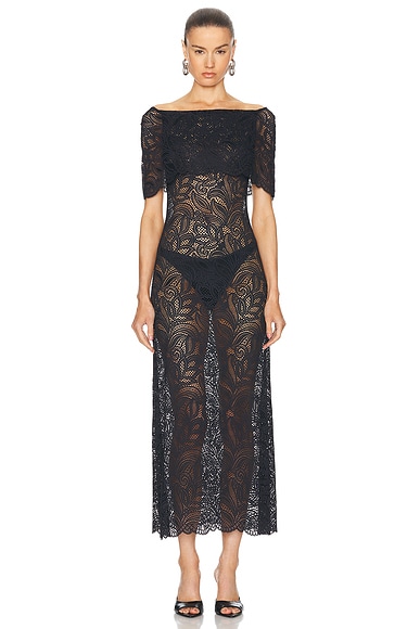 SALONI Annie B Dress in Black FWRD