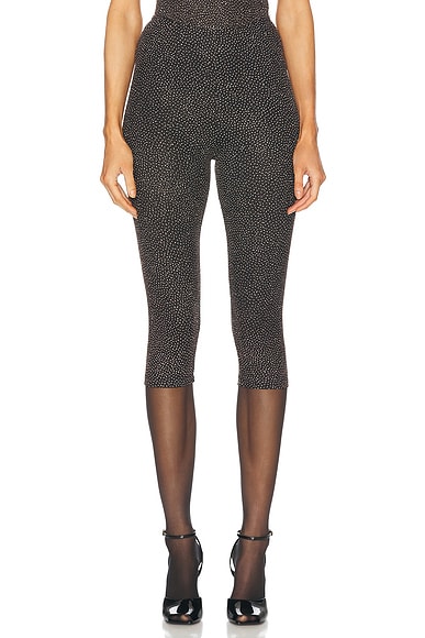 Beaufille Cassia Capri Pant in Black & Gold