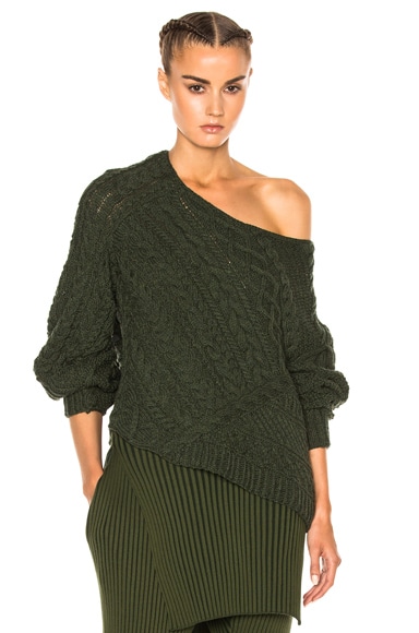 Wool Cashmere Cable Sweater