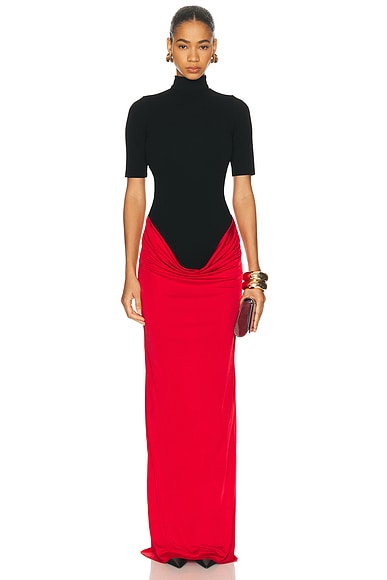 Contrast Caryatid Dress