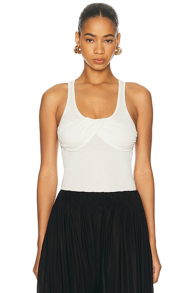 Draped Silk Jersey Tank Top