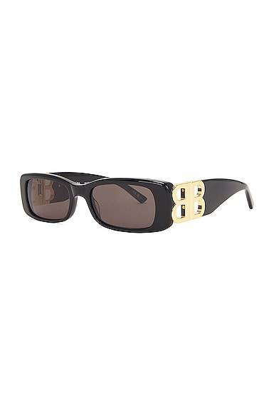 Shop Balenciaga Dynasty Sunglasses In Shiny Black