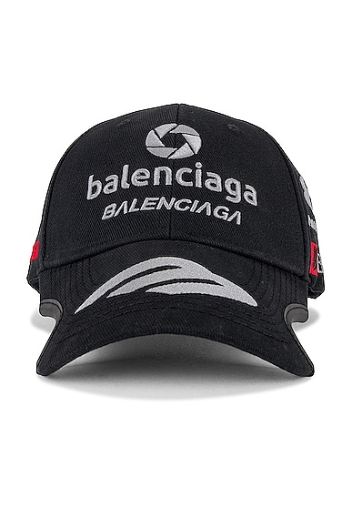 Balenciaga Racer Cap in Faded Black | FWRD