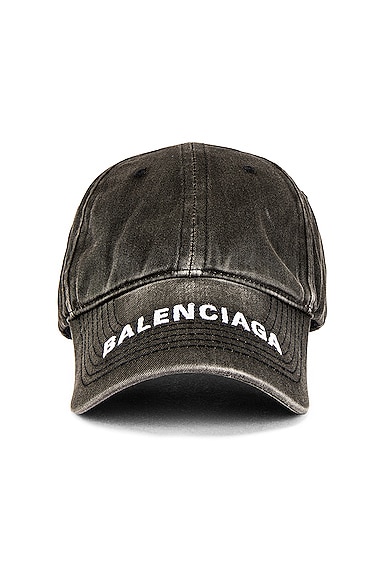 Balenciaga Hat Washed Denim Cap in 
