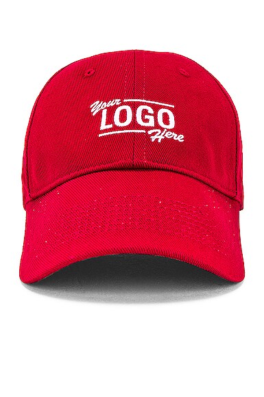 Balenciaga Your Logo Cap in Red
