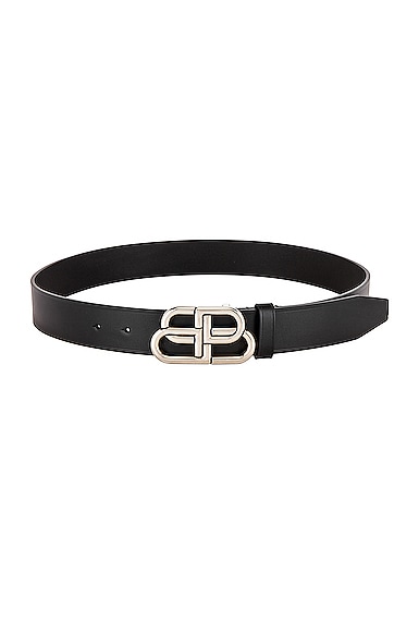 Balenciaga BB Large Belt in Black