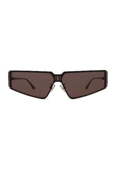 Balenciaga Shield 2.0 Rectangle Sunglasses in Black