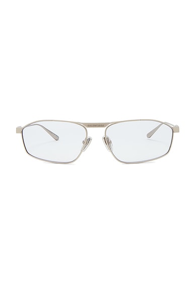 Balenciaga Tag 3.0 Sunglasses in Matte Silver