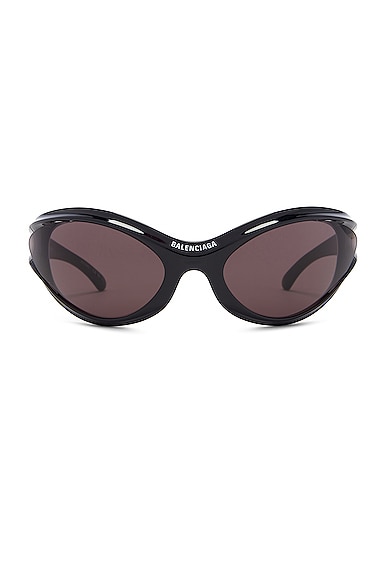 Balenciaga Dynamo Sunglasses in Shiny Black