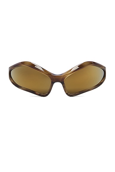 Balenciaga Fennec Sunglasses in Shiny Classic Horn