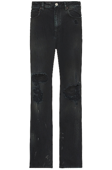 Balenciaga Ripped Pants in FlCat Black | FWRD