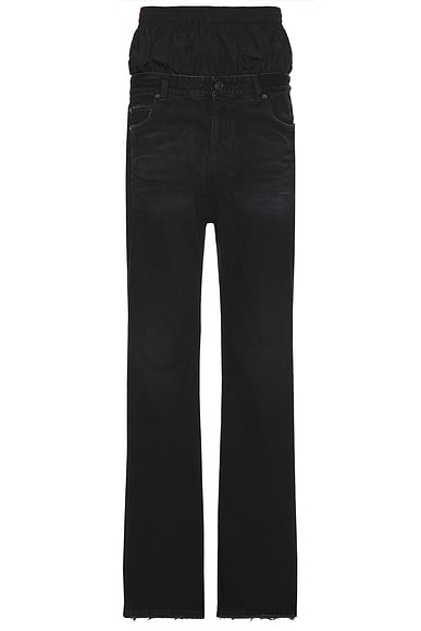 Balenciaga Layered Jeans in Midnight | FWRD Balenciaga Layered Jeans in Midnight | FWRD