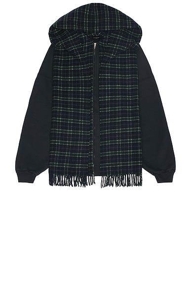 Scarf Zip-Up Hoodie