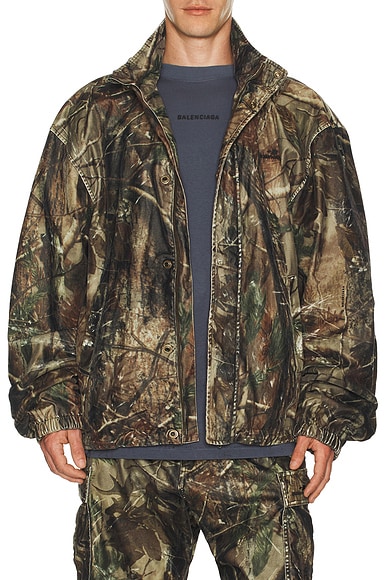 Balenciaga Hooded Jacket in Brown