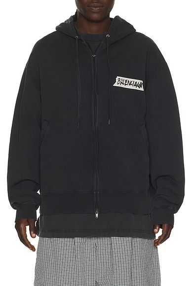 Over Zip Up Hoodie