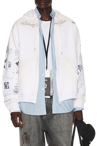 Raglan Zip Up Hoodie