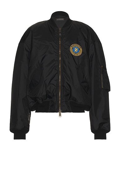 Balenciaga Large Fit Bomber Jaket in Black