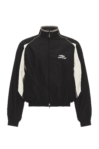 Balenciaga 3b Sports Icon Tracksuit Jacket In Black
