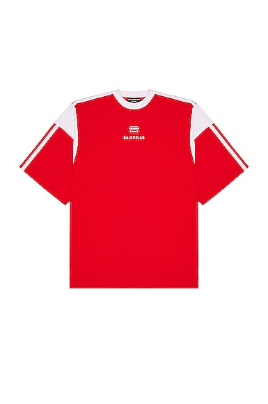 Balenciaga Boxy Sporty T-Shirt in Red