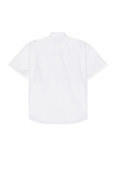 Shop Balenciaga S/s Large Fit Shirt In White & Black