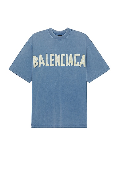Balenciaga Medium Fit T-shirt in Faded Blue