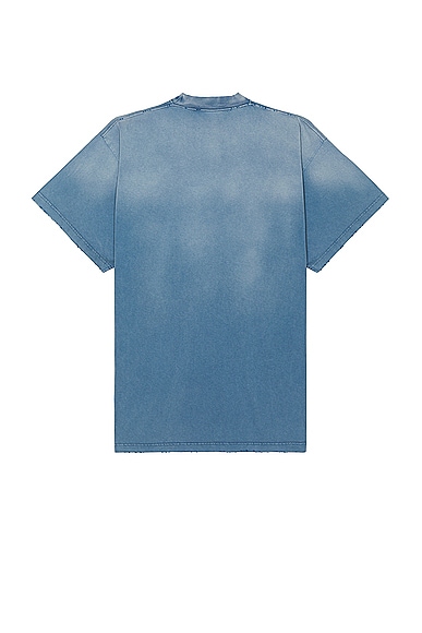 Shop Balenciaga Oversized T-shirt In Faded Blue