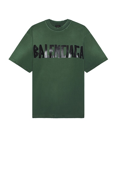 Balenciaga Medium Fit T-Shirt in Dark Green