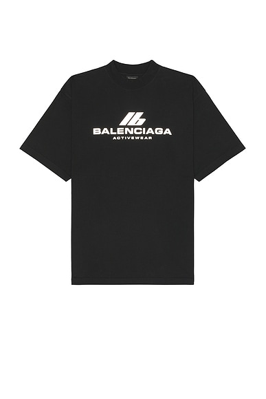 Balenciaga Medium Fit T-Shirt in Faded Black