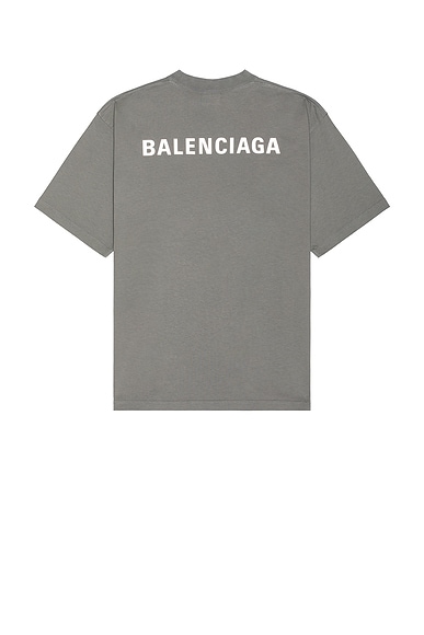 Balenciaga Medium Fit T-Shirt in Grey & Reflective