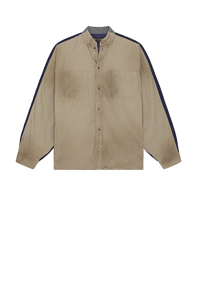nagonstanhood shirt pulover M グレー ENFOLD SQUARE NECK SWEATER – OAK + FORT USA