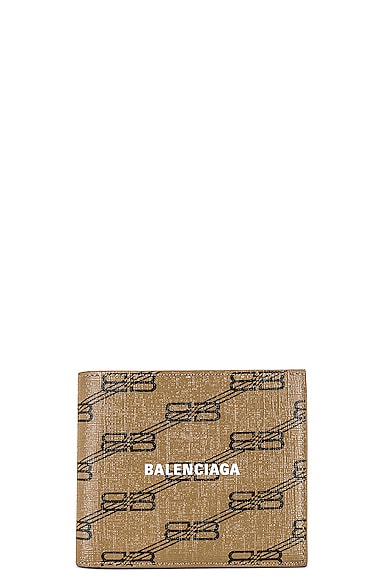Balenciaga Cash Square Fold Wallet in Beige