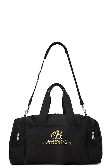 Balenciaga Hotel & Res Gym Bag in Black & Gold