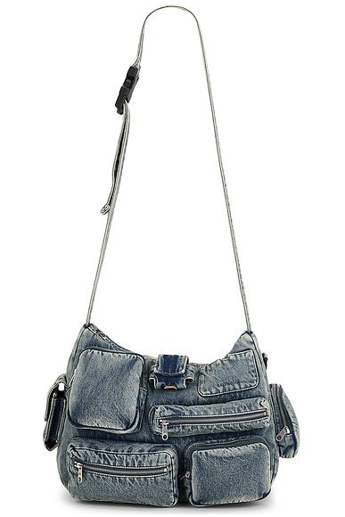 Superbusy Denim Messenger in Vintage Blue