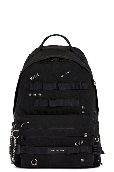 Balenciaga Army Backpack in Black