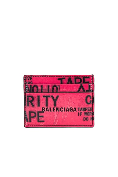 Balenciaga Tape Type Card in Black & Red