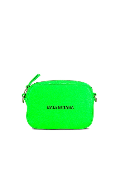 Balenciaga Cash Mini Pouch Fluo Green