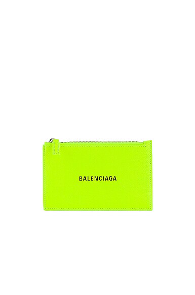 Balenciaga Zip Wallet in Yellow