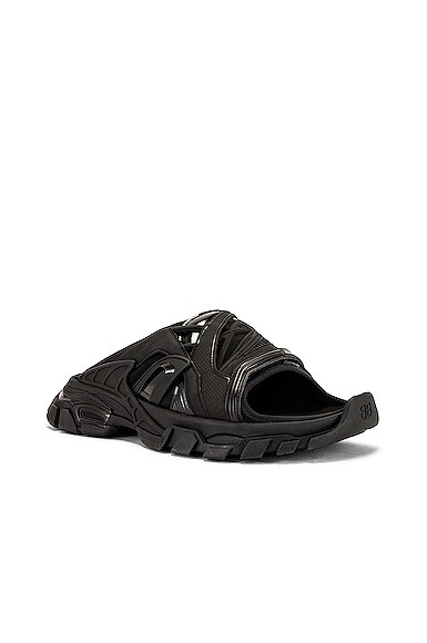 Balenciaga Track Slide Sandal in Black | FWRD