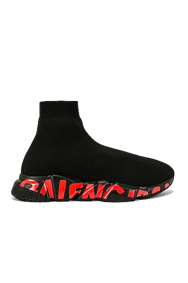 balenciaga speed graffiti black