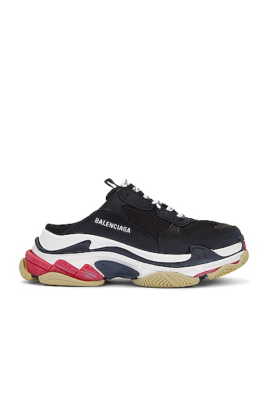 Balenciaga Tripe S Mule Sneakers In Black  White & Red