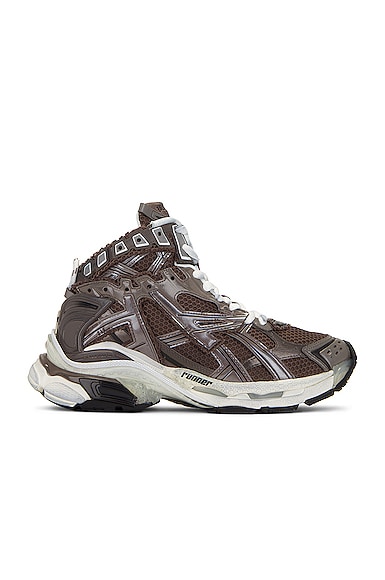 Balenciaga Runner Hightop Sneaker in Medium Grey, White, & Black